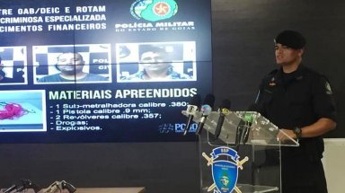 Polícia prende três suspeitos de ataques a bancos em Goiás