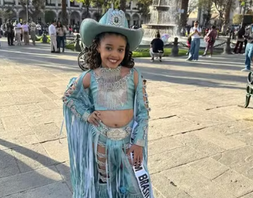 Goiana de 7 anos vence concurso de beleza no Peru